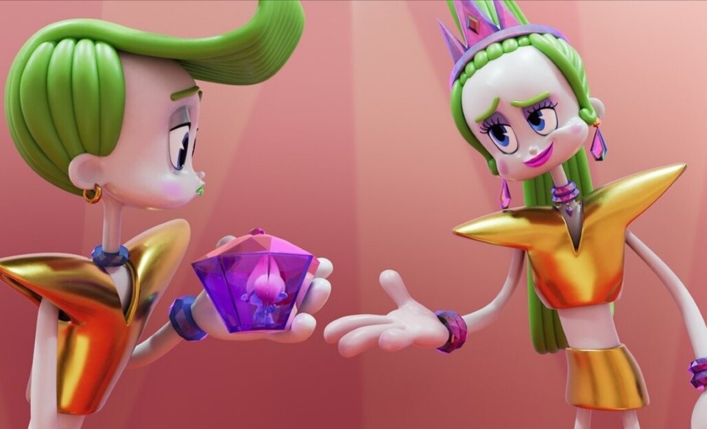 Кадр из мультфильма "Тролли. Группа в сборе". 