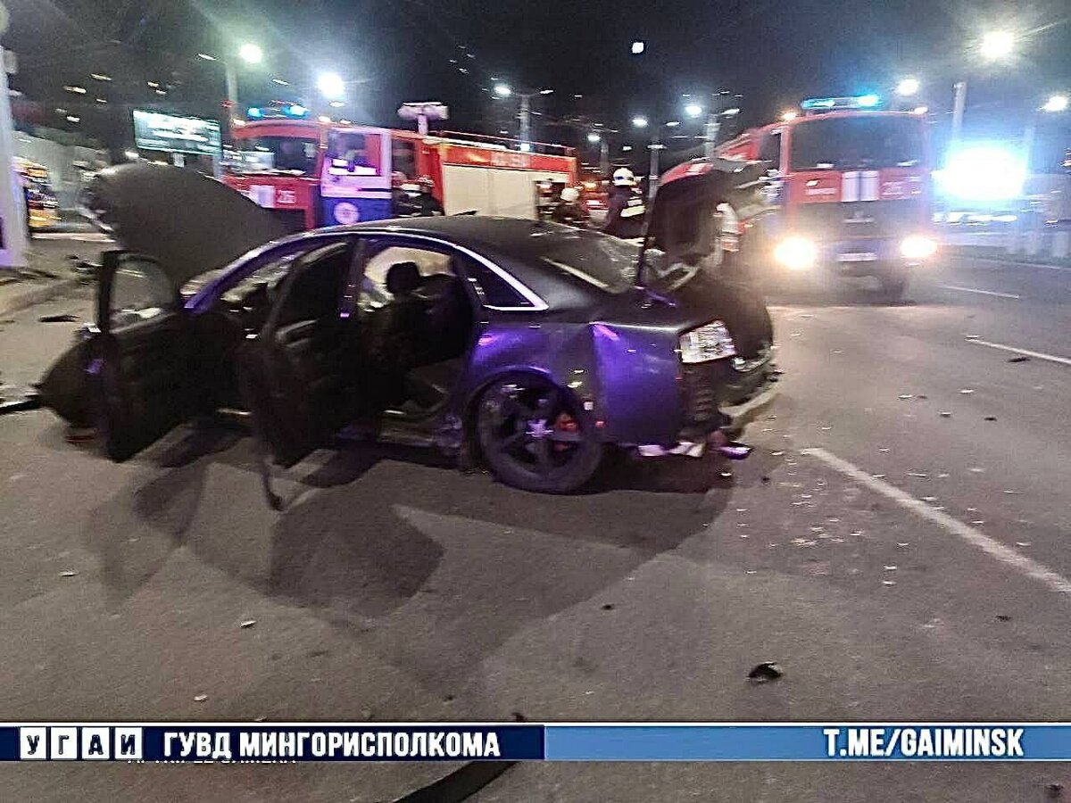 В ГАИ показали, как на полупустом перекрёстке в Минске Audi на полной скорости влетела в Opel — Видео