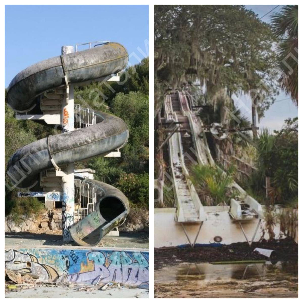 Заброшенный аквапарк в Барселоне