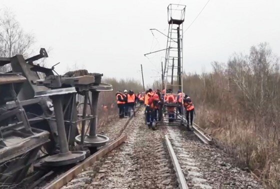    Сход вагонов в Рязанской области