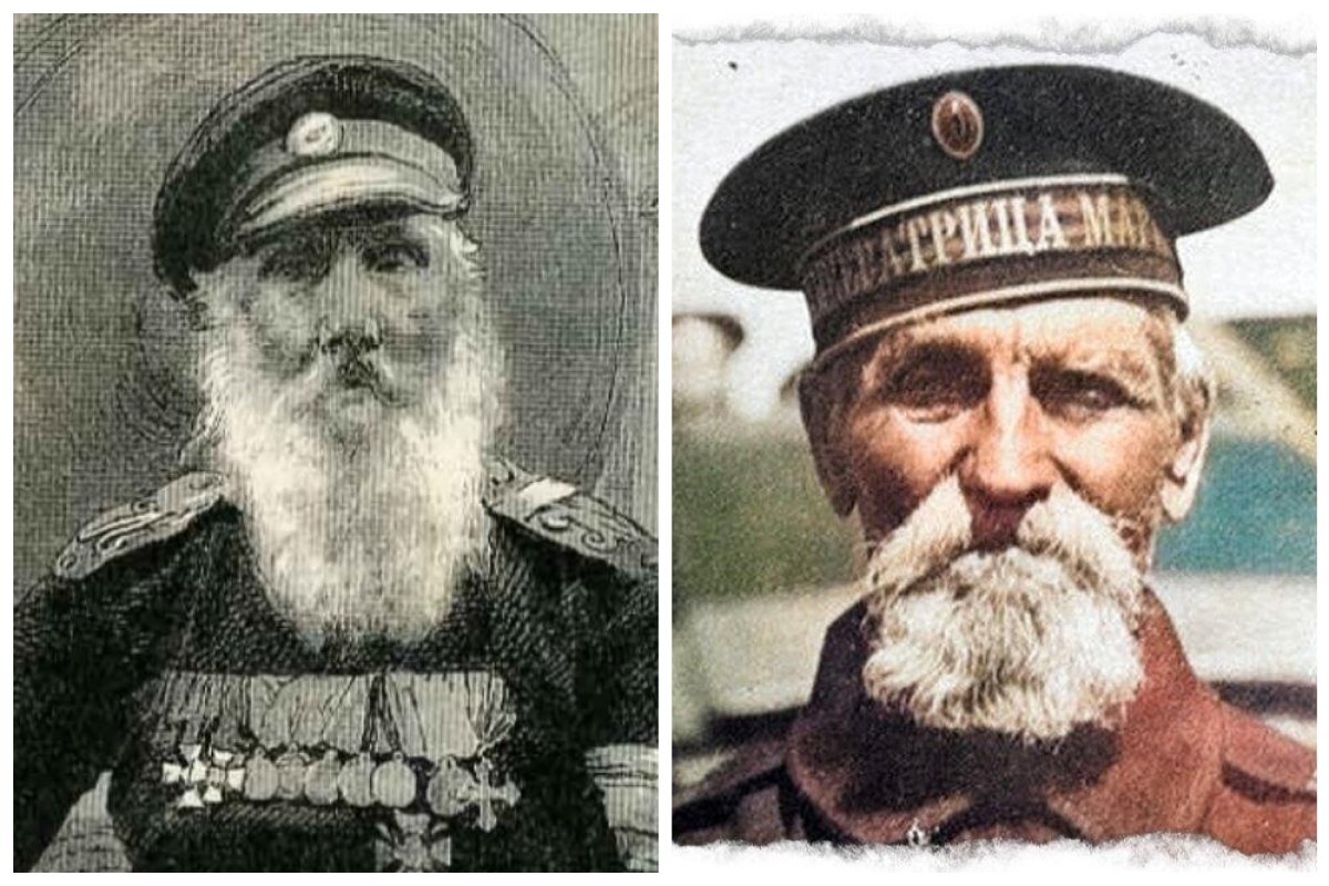   Василий Николаевич Кочетков (1785–1892). Слева рисунок Бореля. Справа — возможный фотопортрет.
