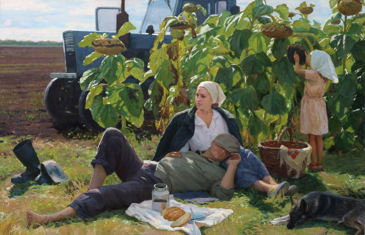 Картина Андрея Дареева "Сон трактоиста".