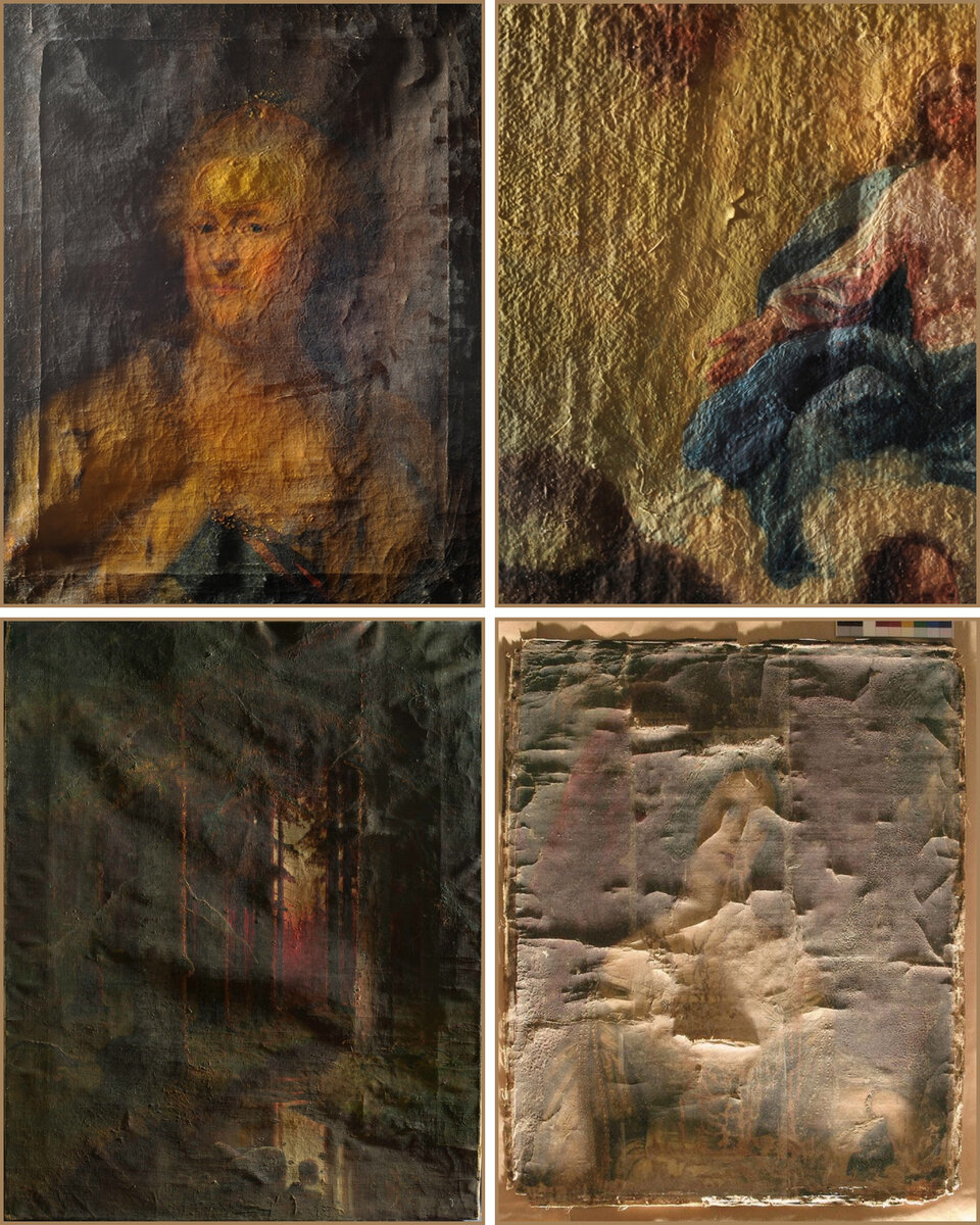 Картины, нуждающиеся в реставрации, находятся в аварийном состоянии.