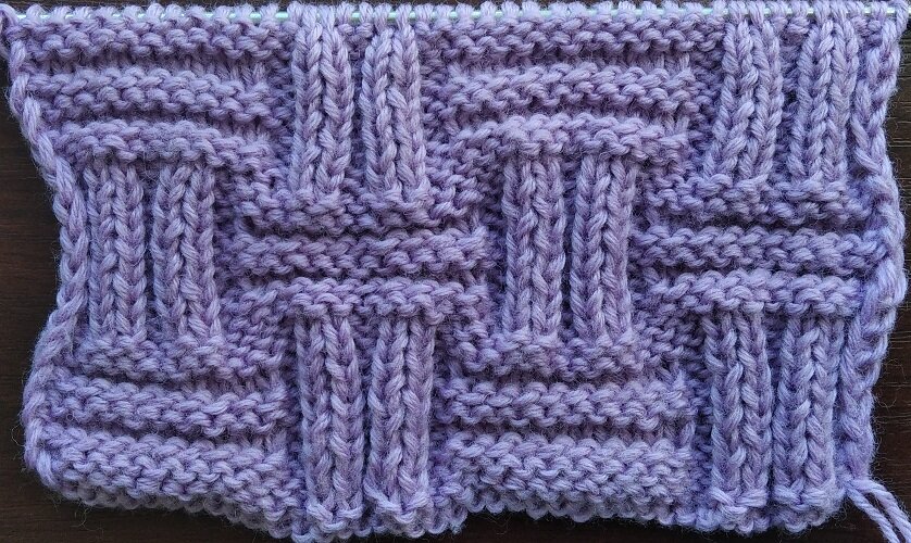 Изнаночная сторона узора Корзинка или Плетенка