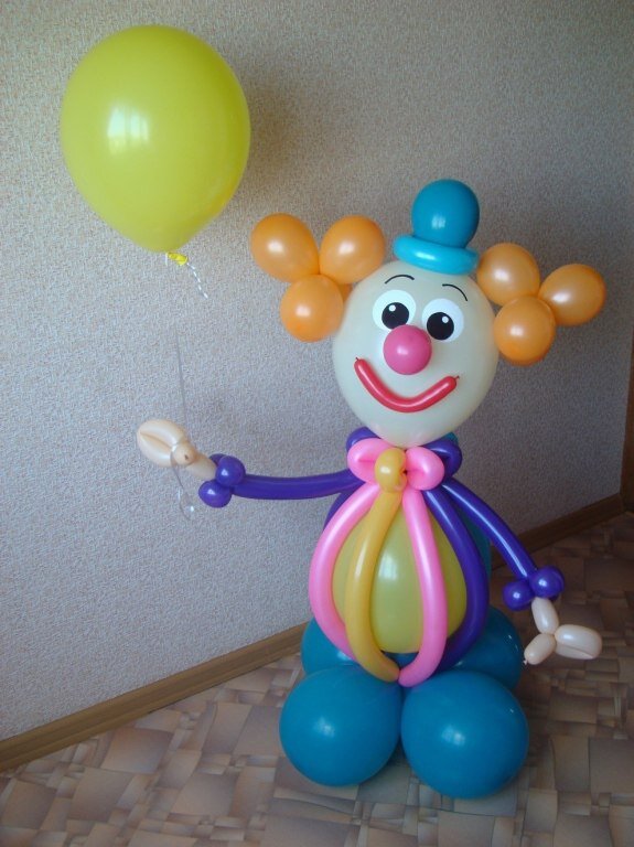 58 шаров. Фигурки из шаров. Фигуры из шариков. Клоун из шаров. Игрушки из воздушных шаров.