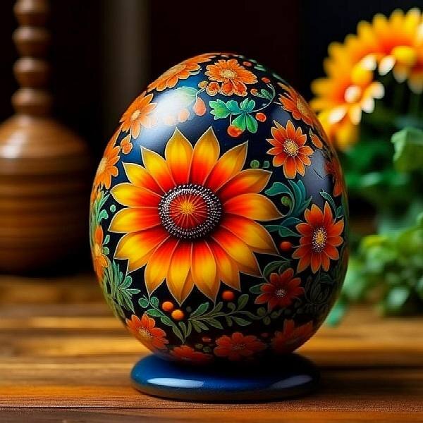 "Прекрасный цветок" под хохлому от сервиса Кандинский 2.2., а также отрывки из Пользовательского Соглашения