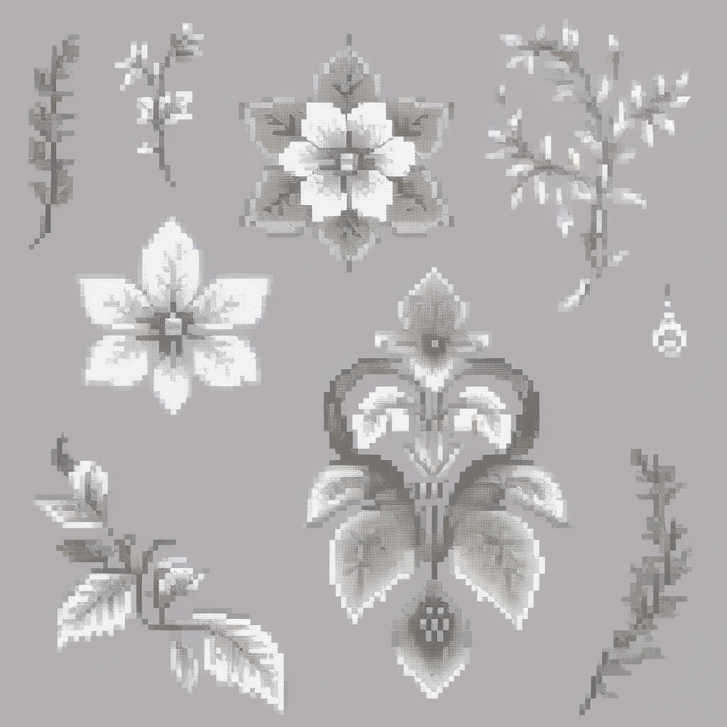 "Прекрасный цветок" от Playground.AI в пиксельном стиле