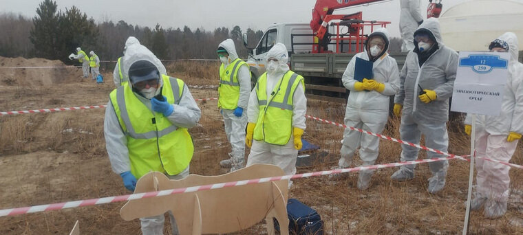    Полигон в Урае, где прошли командно-штабные учения по ликвидации вспышки ящура