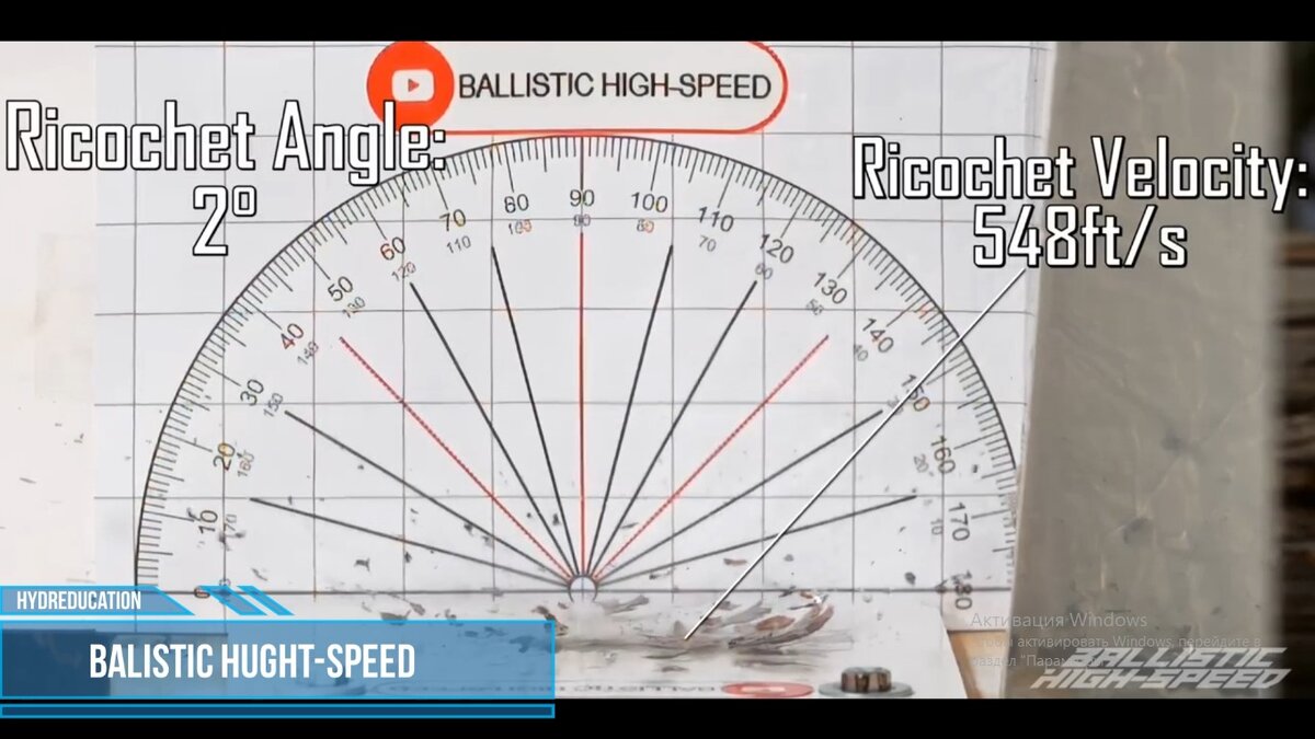 Удар под углом 60 градусов.
