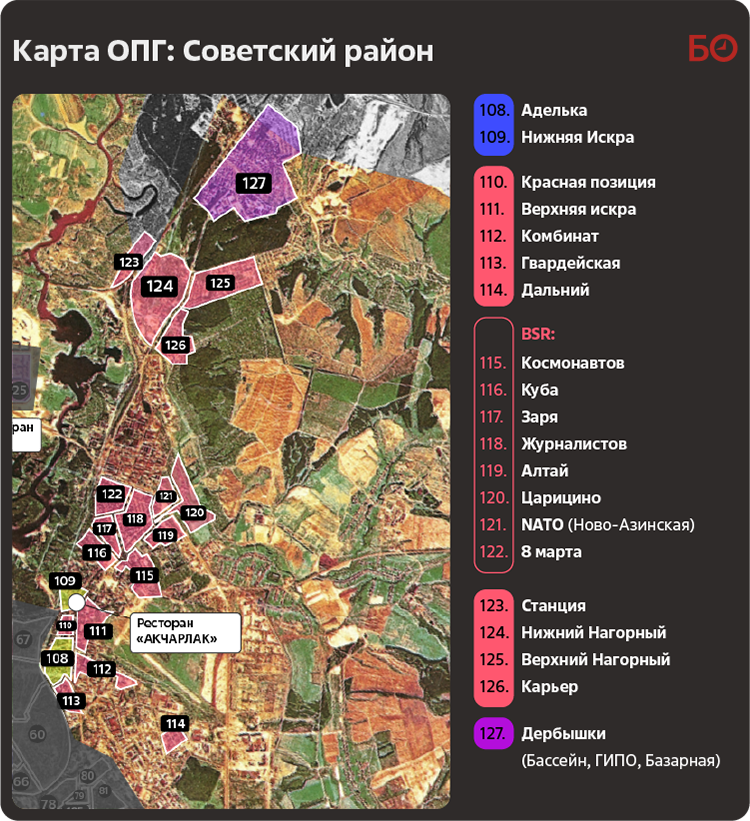 Карта казанских группировок