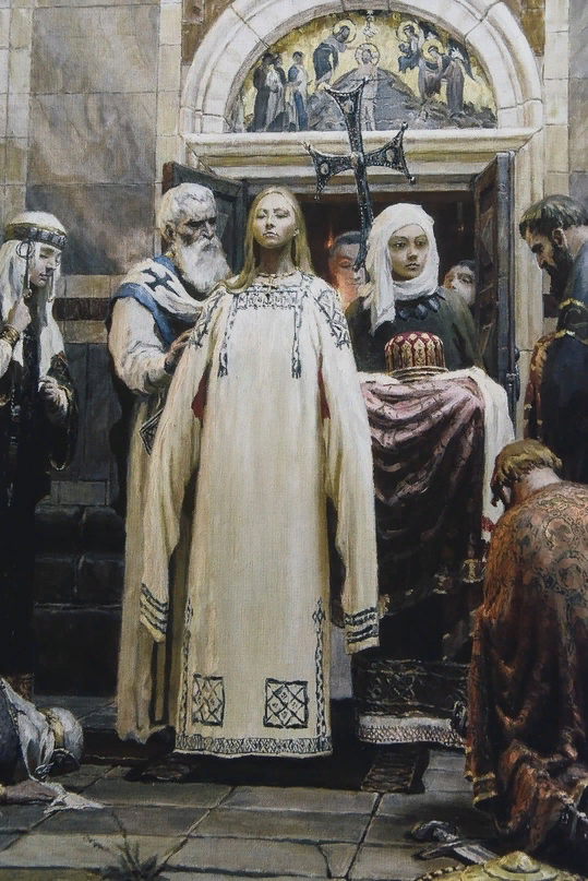 «Крещение Ольги» – худ. С. А. Кириллов.