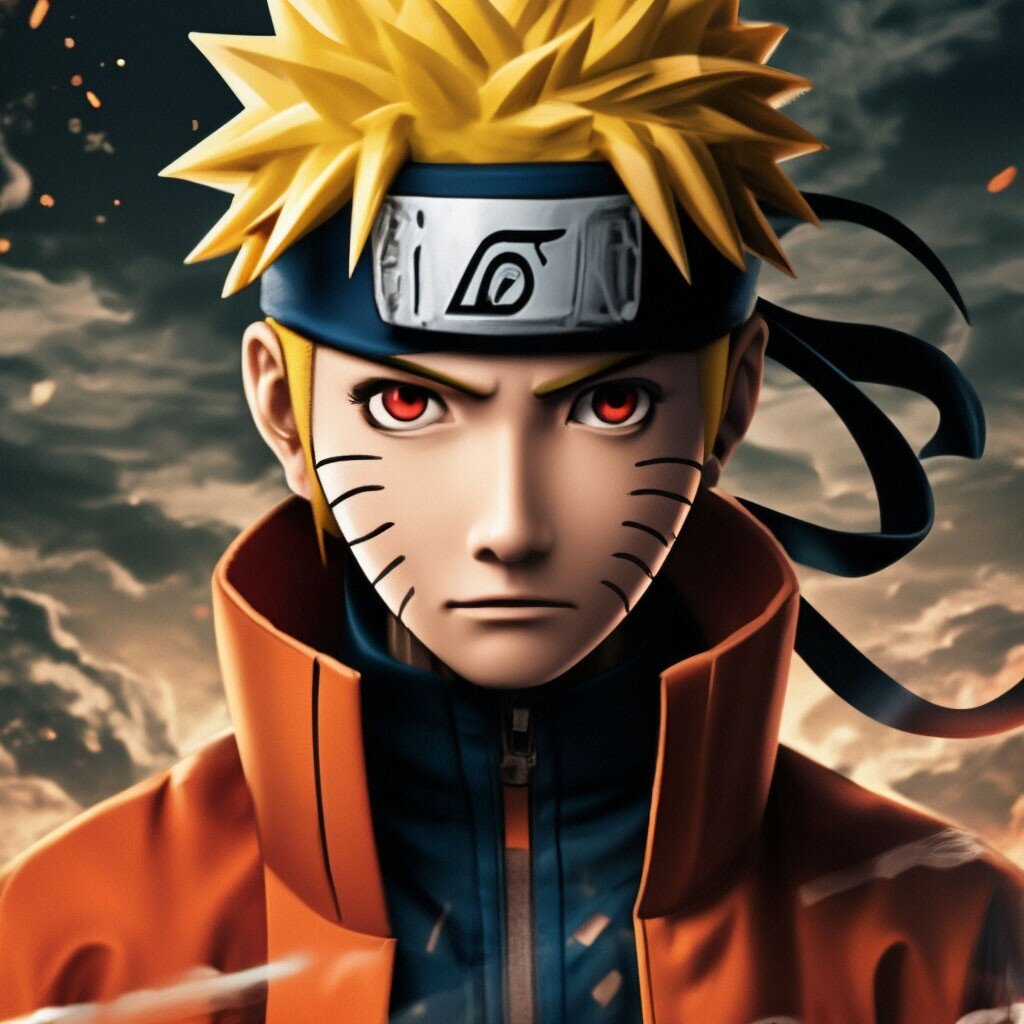 Наруто Удзумаки, главный герой аниме, обладатель демона Курамы, известного как девятихвостый лис.