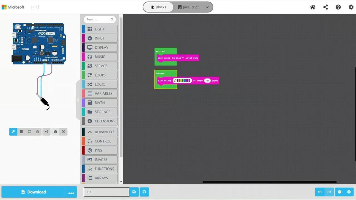 Microsoft Maker Code симуляторы Arduino