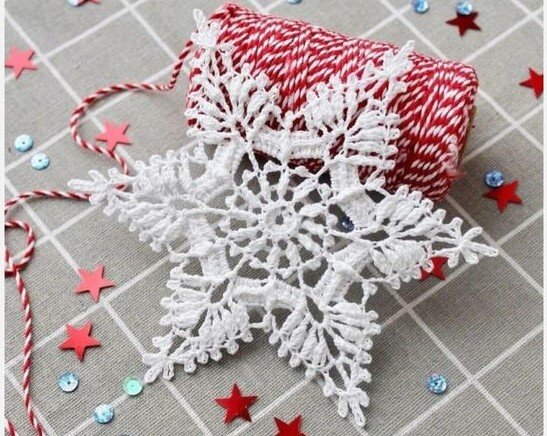 Вязаные снежинки крючком. Фото из открытых источников интернета.