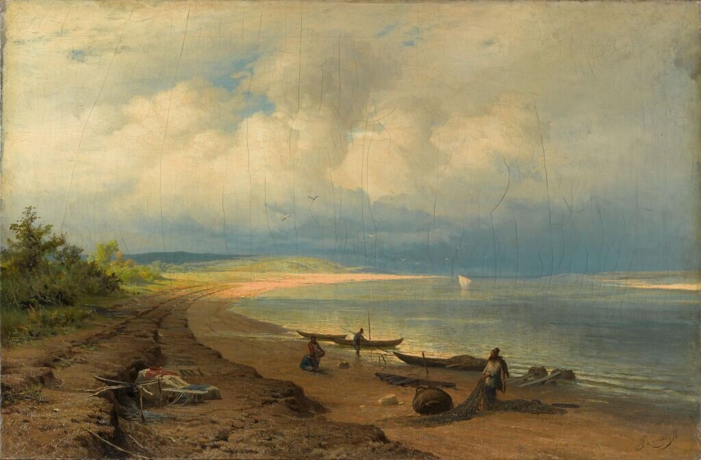 Ф. А. Васильев. Берег Волги после грозы. 1871. Государственная Третьяковская галерея. Источник: https://my.tretyakov.ru/app/masterpiece/11081 