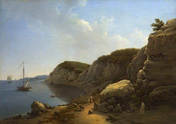 Г. Г. Чернецов. Вид Сюкеевских гор на Волге в Казанской губернии. 1840. Государственный Русский музей. Источник: https://rusmuseumvrm.ru/data/collections/painting/17_19/zh_5237/index.php