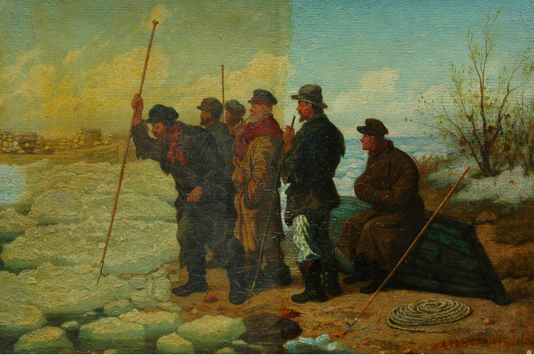 Л.И. Соломаткин. Ледоход. 1881. Источник: collectart.ru