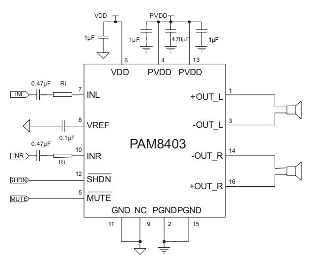 Ram8403 усилитель схема