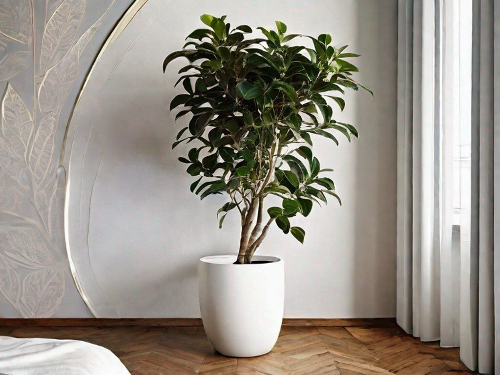 Фикус в спальне