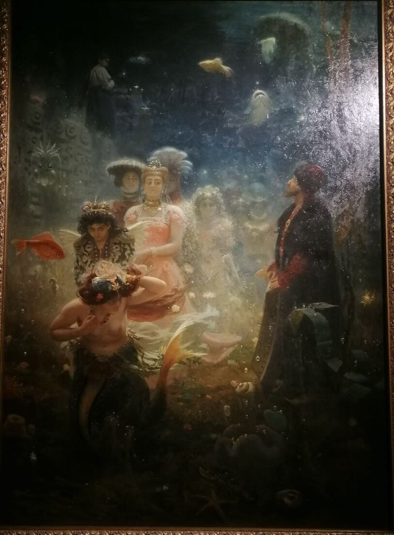 «Садко в подводном царстве» Илья Репин создавал три года, с 1873-го по 1876-й. Это был заказ Великого князя Александра, впоследствии императора Александра III