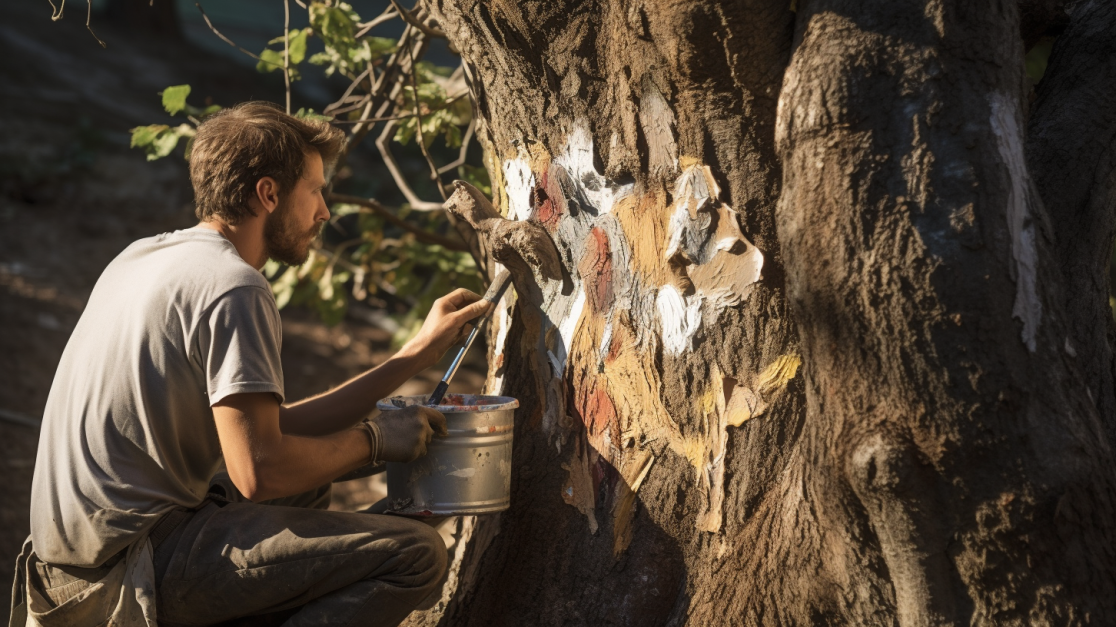    Как защитить плодовые деревья в саду от ожогов и болезней: совет агронома© News-hub NR / Сгенерировано нейросетью Midjourney