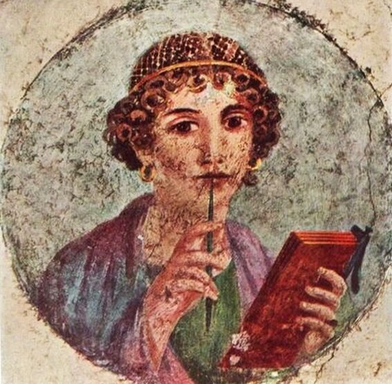 Это живопись с древнеримской фрески 2000-летней давности, но техника исполнения портрета времен Возрождения, которое наступило, по версии официальных историков, на 1500 лет позже