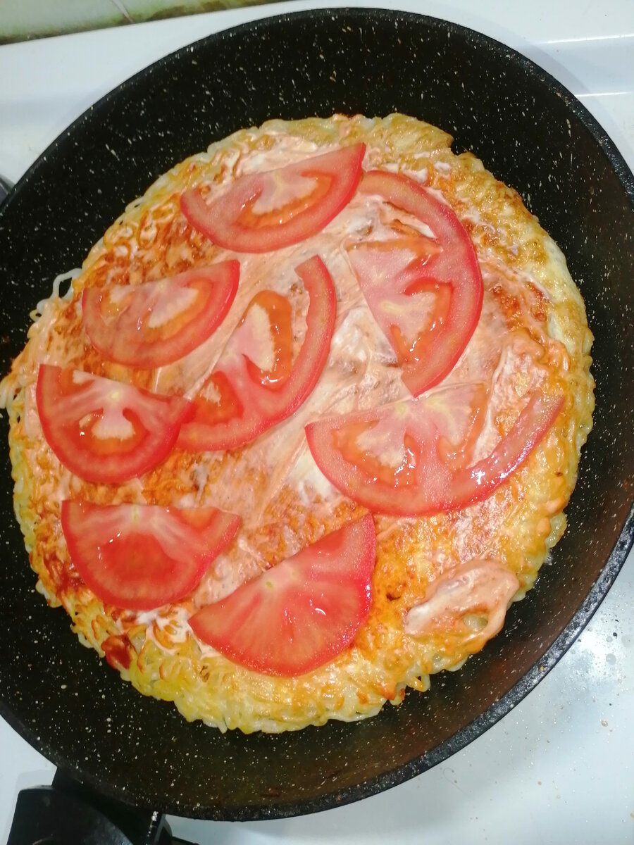 пицца рецепт на сковороде по домашним фото 11