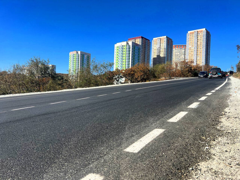 Новая дорога в микрорайоне Патрокл во Владивостоке