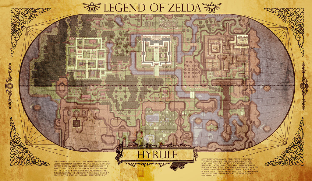 The legend of zelda 1986 карта