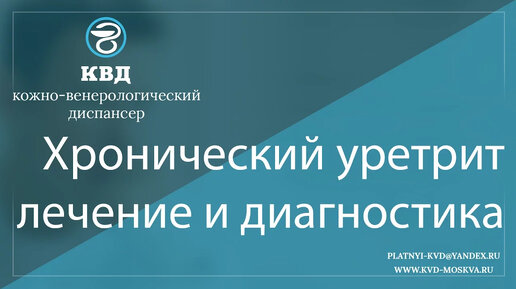 Хронический уретрит - лечение и диагностика | Платный КВД - Венеролог ...