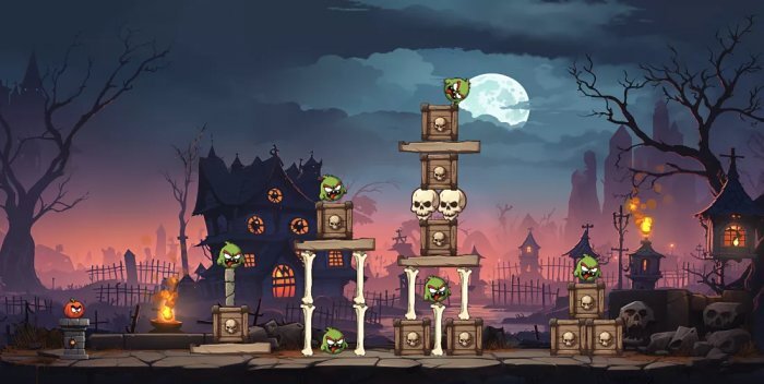 Не так давно среди компьютерных игр появилась очередная новинка — «Angry Pumpkins», во многом напоминающая Angry Birds. В ней предлагается стрелять тыквами по различным объектам.-2