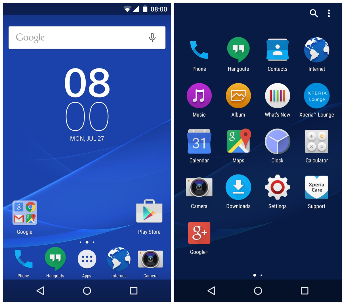 Экран смартфона программа андроид. Sony Xperia UI. Оболочка Sony Xperia. Sony z5 оболочка Android. Интерфейс меню Sony Xperia 5 III.