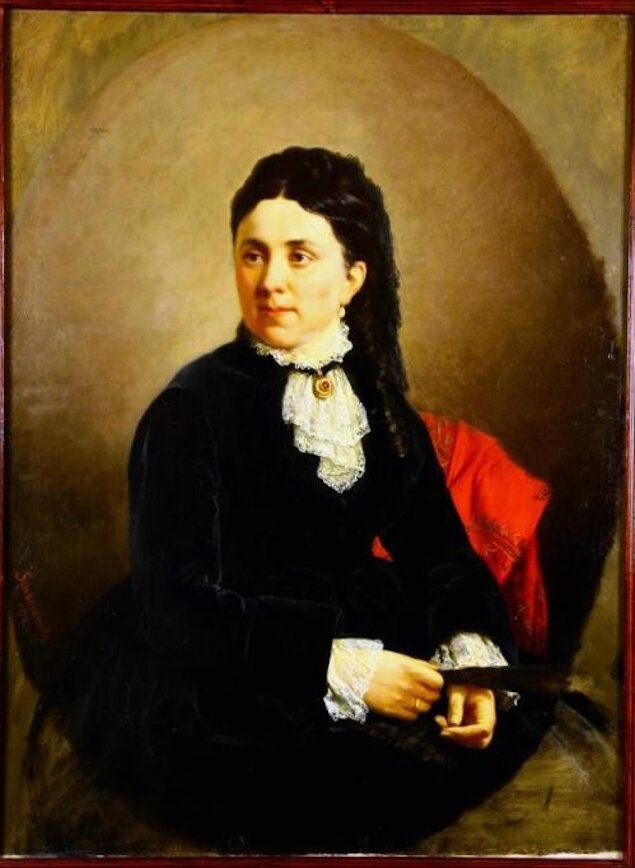 "Портрет княгини М.М. Голицыной", М.Г. Сухоровский, 1874. Музей-заповедник "Павловск". В том числе за эту работу художник получил звание академика портретной живописи.