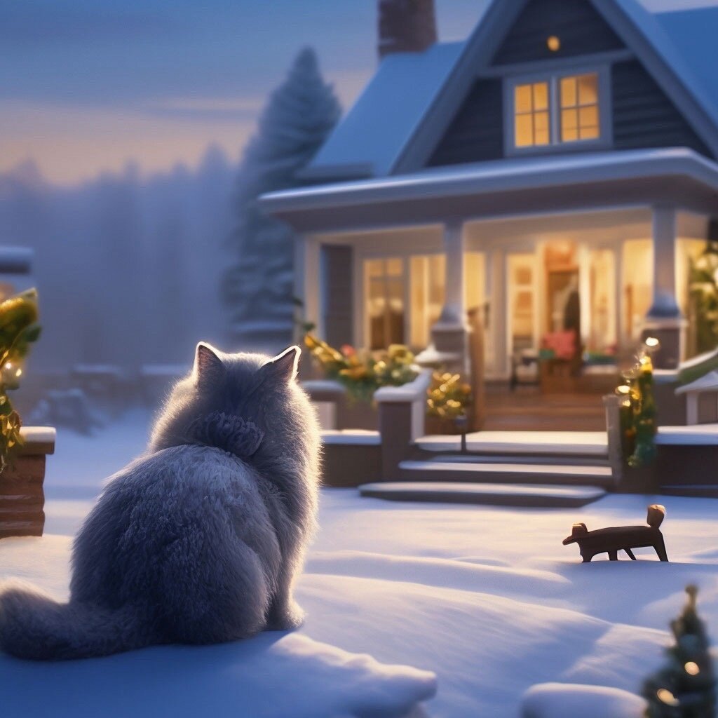 Украшение двора в новогодние праздники - это прекрасный способ создать праздничное настроение для себя и своих близких. Кроме того, коты также любят участвовать в украшении двора и получать от этого удовольствие. Вот некоторые из причин, почему коты любят украшать двор в Новый Год: