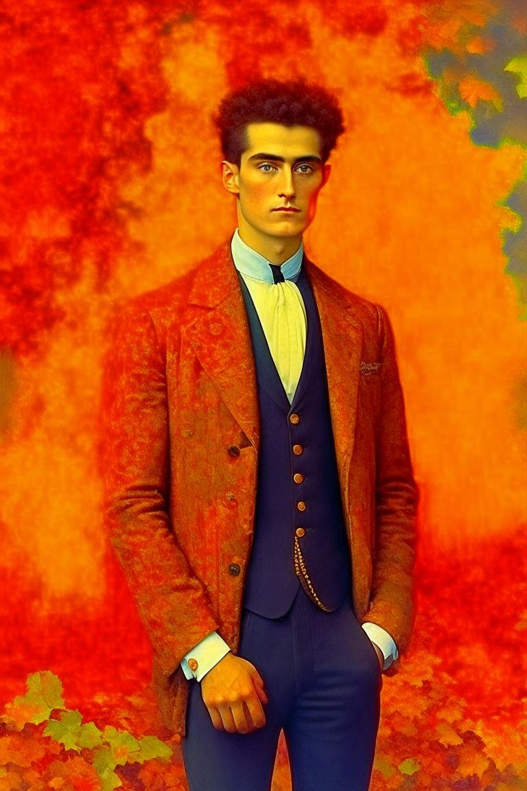 Осень в образе мужчины. В стиле Г. Климта