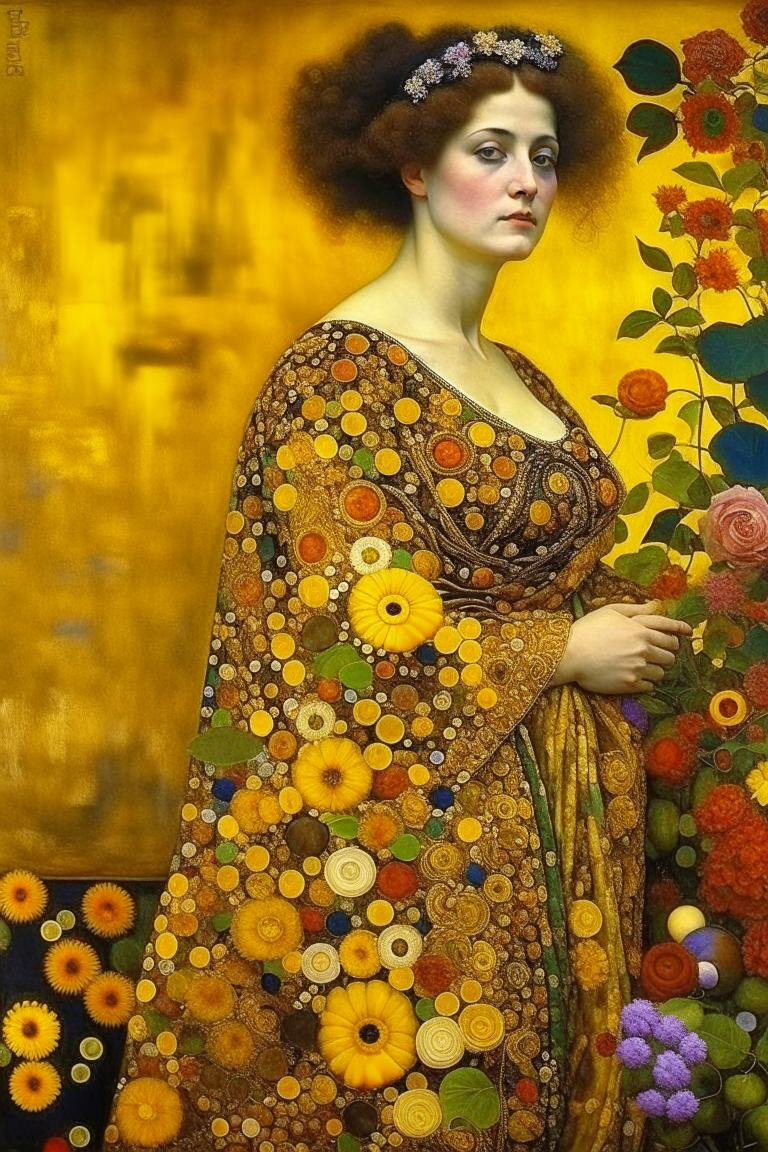 Сентябрь в образе женщины. В стиле Г. Климта