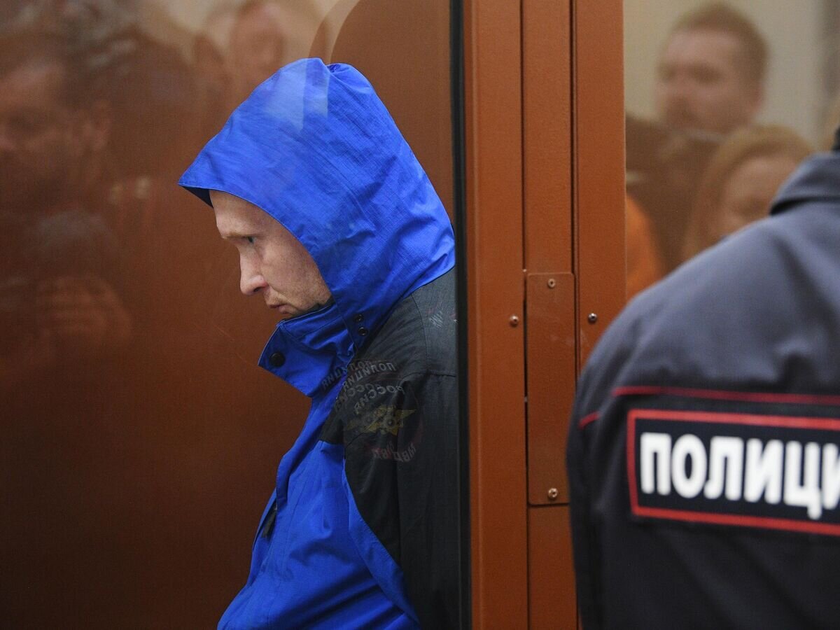    Максим Дружинин, обвиняемый делу о покушении на телеведущего Владимира Соловьева, в Басманном суде Москвы© РИА Новости / Алексей Майшев