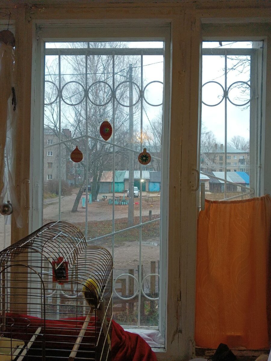 часть окна в комнате девочек