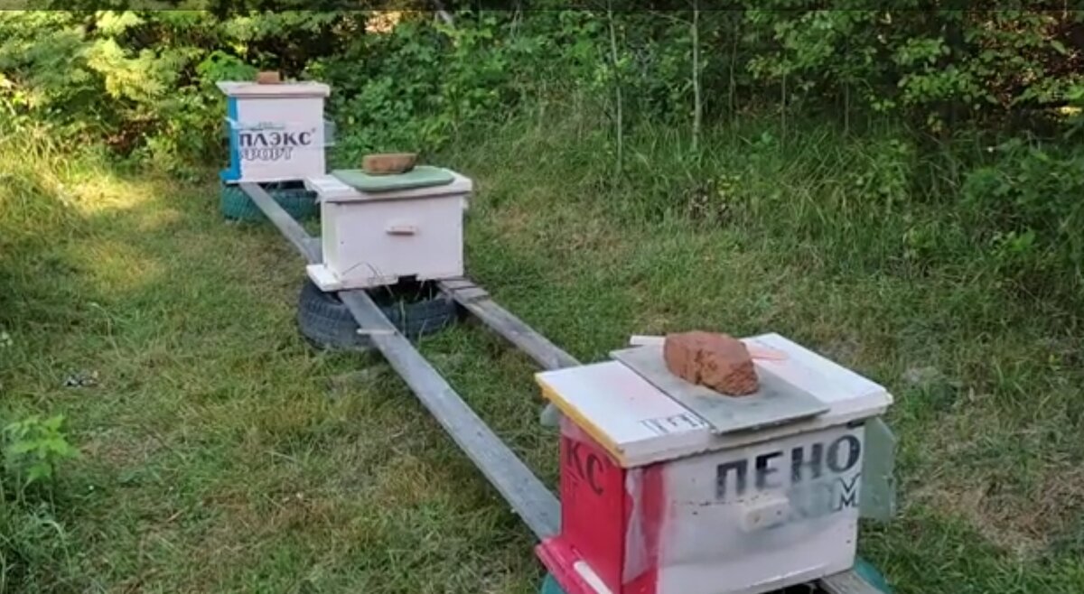 Ульи из ППС "40" мм - шестирамочники с частично открытым дном - сетка 20х40 мм. 