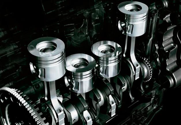 на рисунке изображён четырёхтактный цилиндровый двигатель