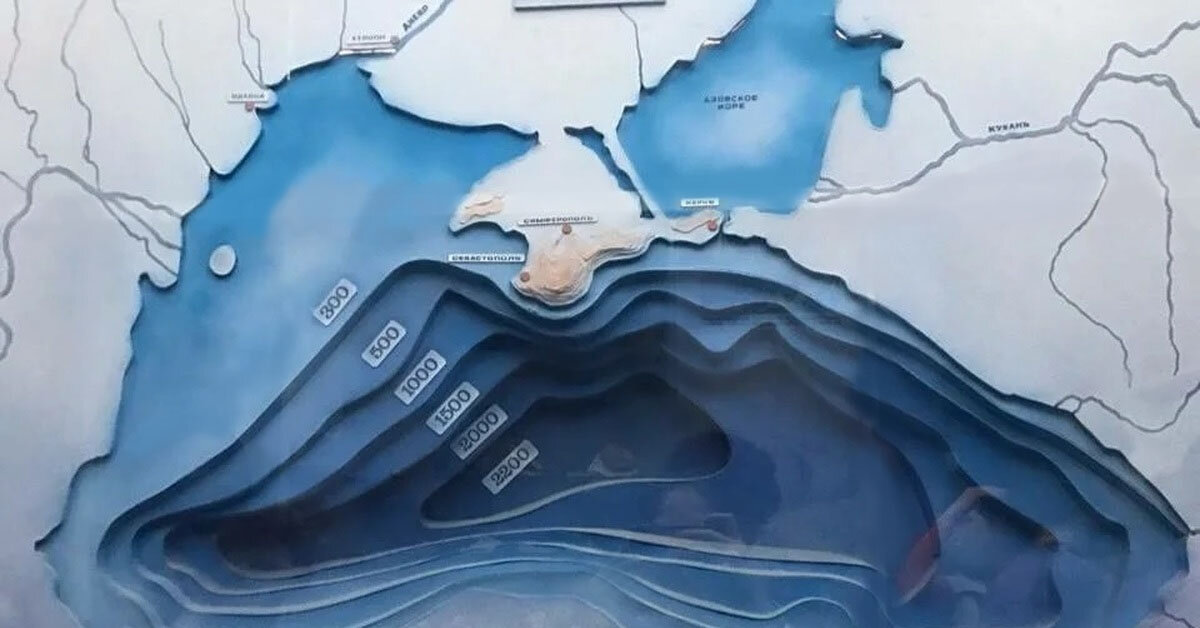 Рельеф черного моря без воды фото