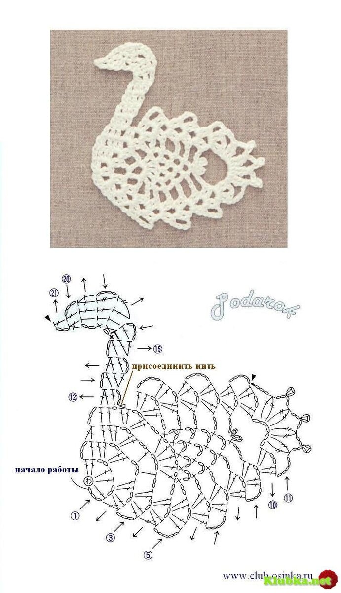 Как связать плоскую. Вязаные лебеди крючком схемы и описание. Схема вязания лебедя крючком со схемой. Вязаная аппликация крючком схемы. Кружевные аппликации крючком схемы.