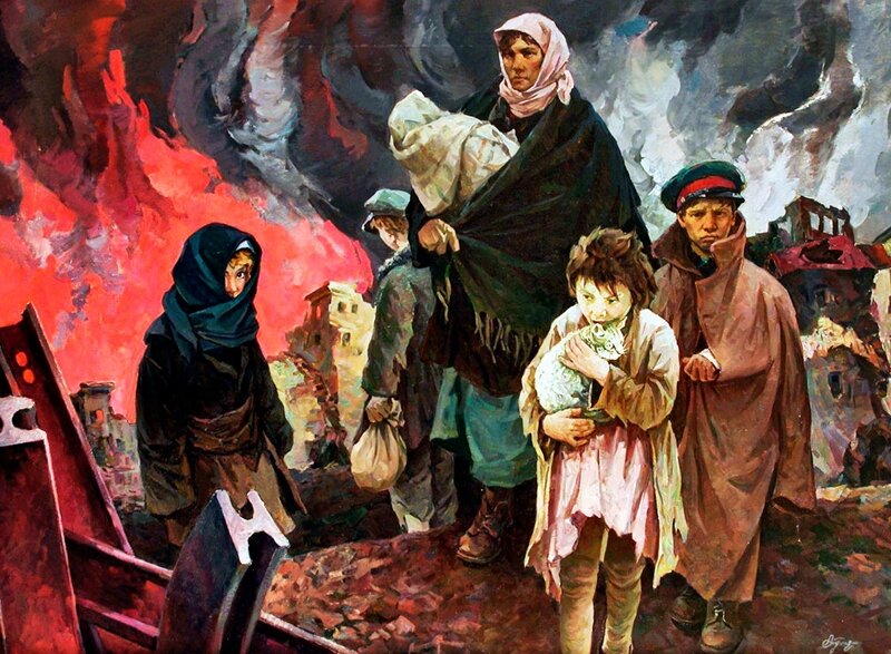 Художник Адольф Гугель. Картина «Дети войны»