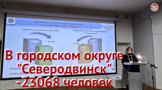 Численность населения на начало 2922 года в городском округе Северодвинск -23068 человек / СербаТВ 🔴