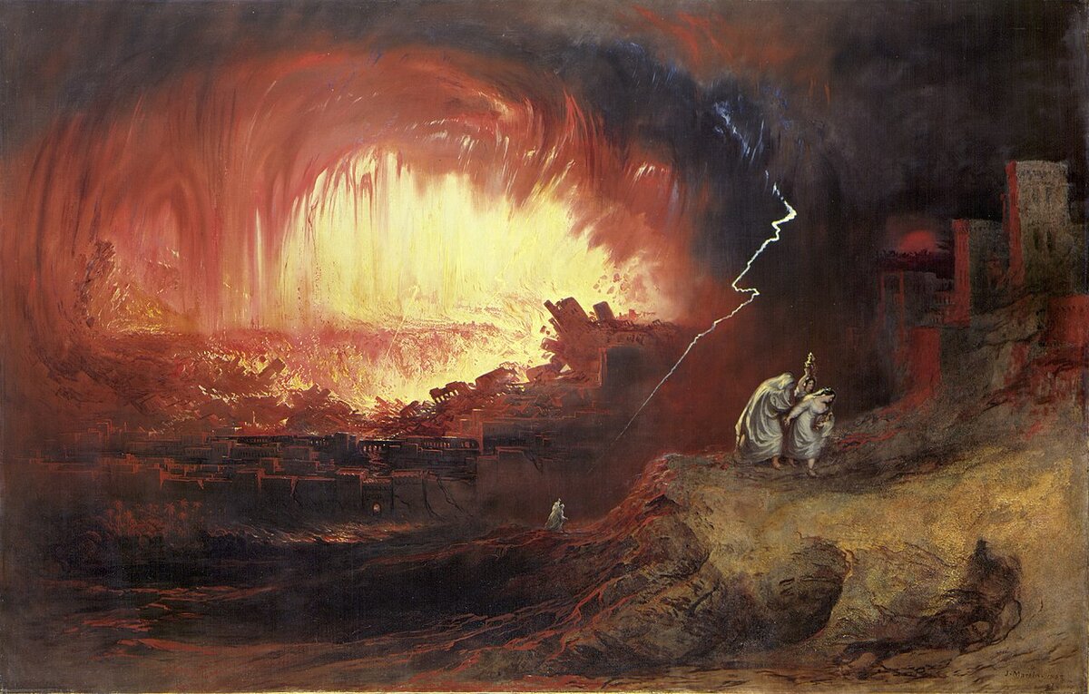 Джон Мартин, «Уничтожение Содома и Гоморры», 1852 год.