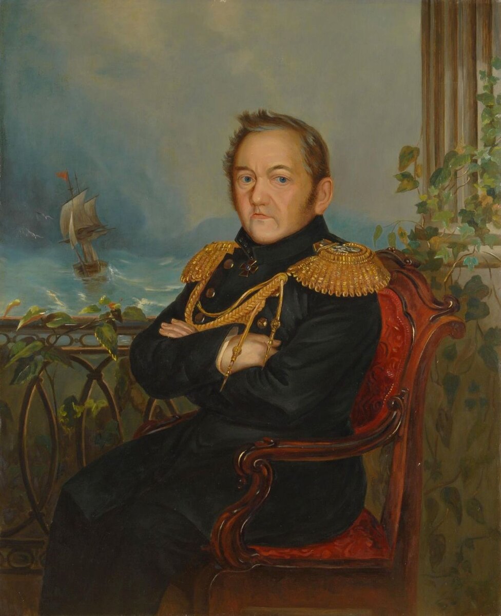 Кузнецов М.А. Портрет М.П. Лазарева. 1988 г. Из собрания ГВСМЗ