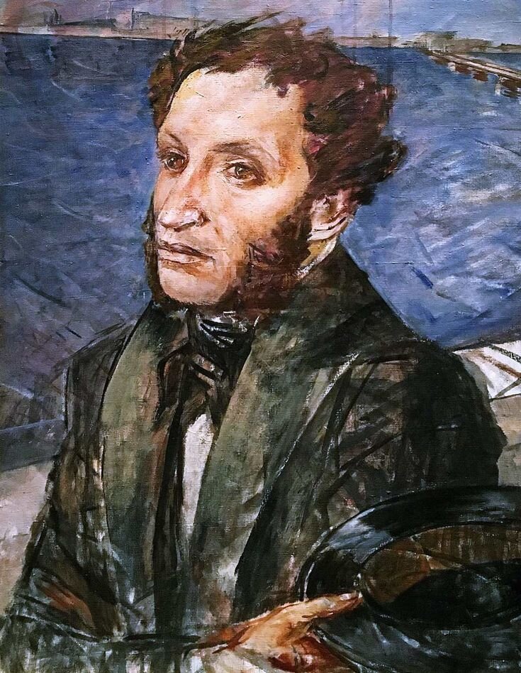 василий иванович шухаев. «портрет пушкина». какой поэт был художником. какой поэт был художником. чехов стихи.