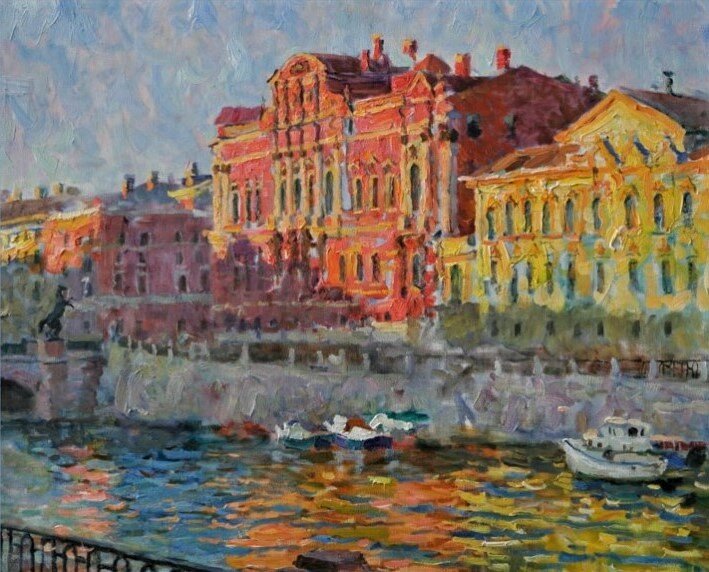 Вечер 65x80, 2007, холст, масло. Художник Виктор Ляпкало