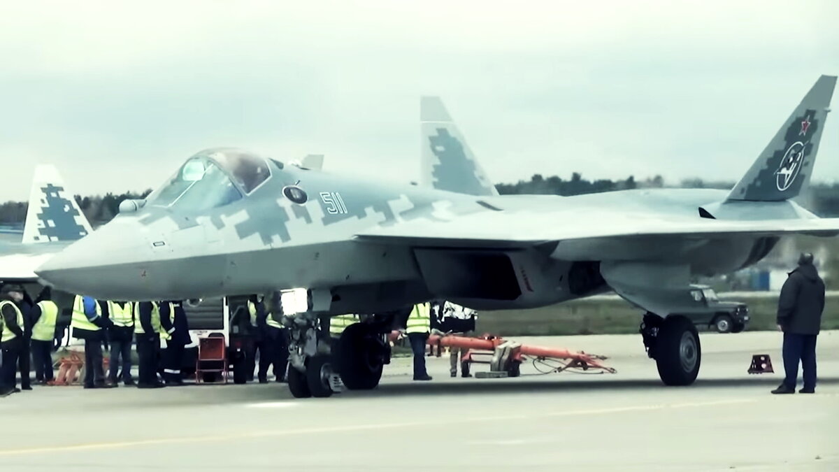 Су-57 с двигателями второго этапа. Кадры ОАК