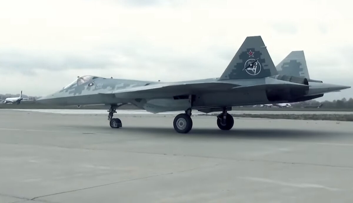 Су-57 с двигателями второго этапа. Кадры ОАК